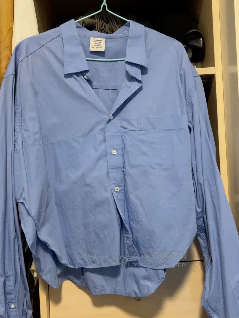 Vetements Vetements Blue Shirt Size US S / EU 44-46 / 1 - 1 Thumbnail