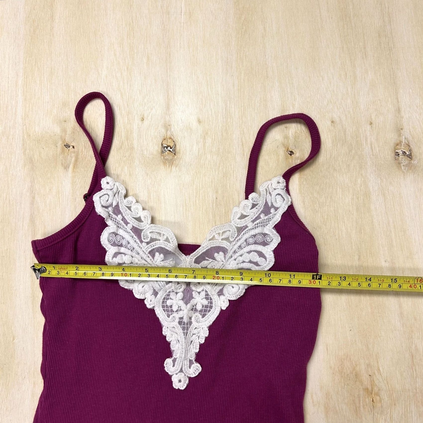 Vintage Y2K Bongo Tank Top Womens XL Purple Lace Trim Cami Camisole Strappy Shirt Size XL / US 12-14 / IT 48-50 - 4 Thumbnail
