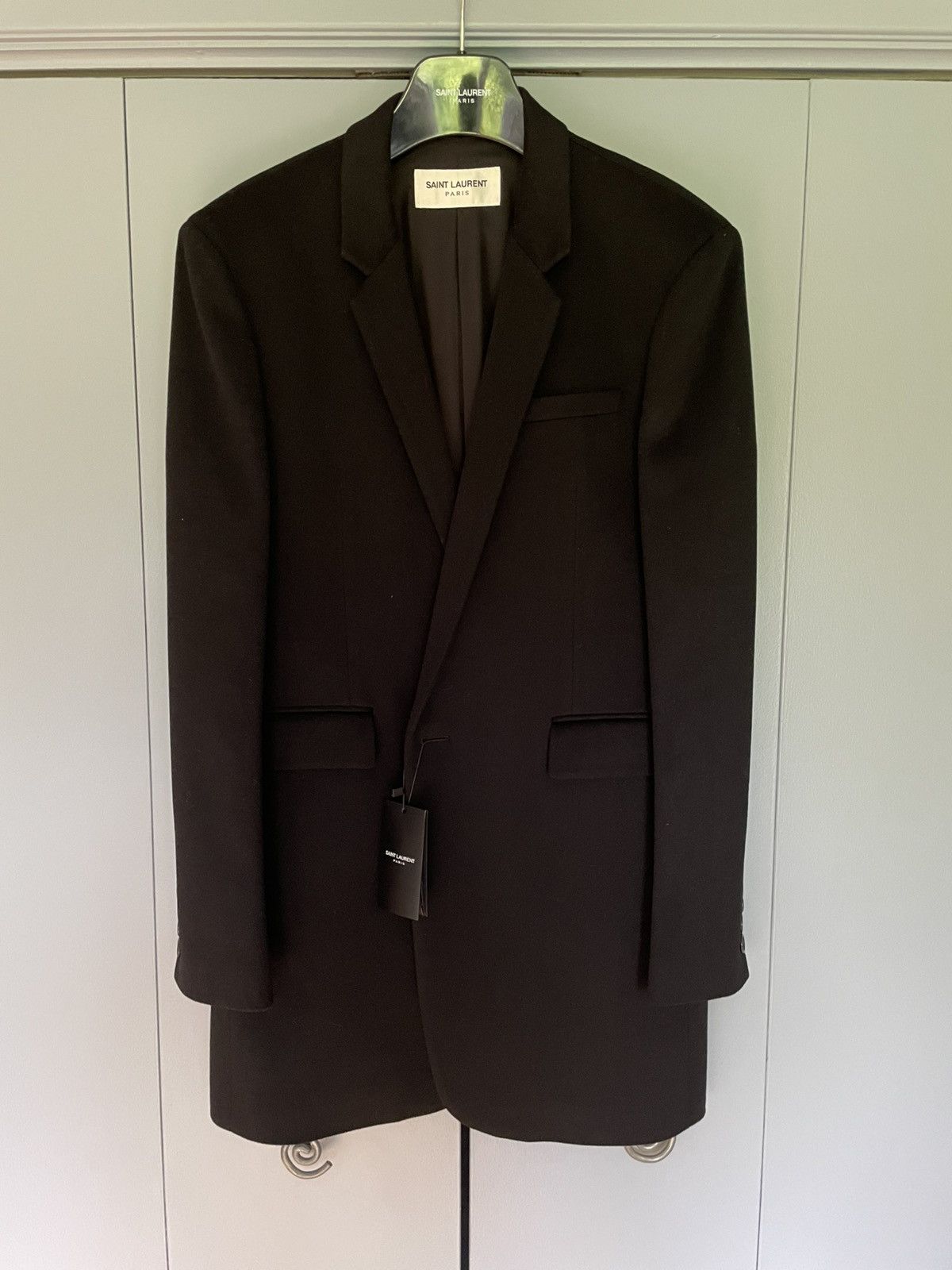 Saint Laurent Paris Single-Breasted Wool Cashmere Coat Size US L / EU 52-54 / 3 - 11 Thumbnail