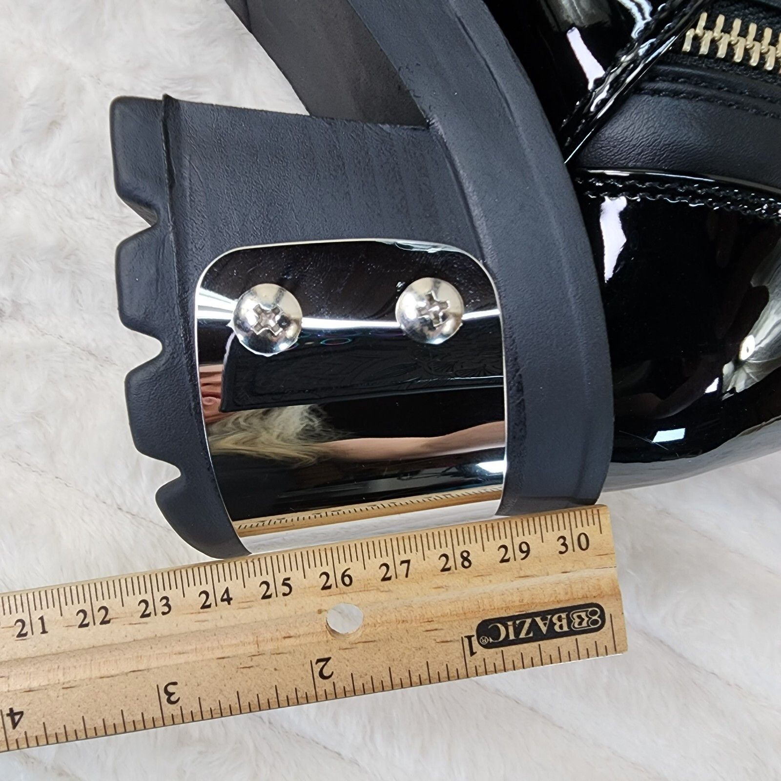 Other Bratty 304 Zipper Strap Buckle Biker Goth Punk Lace Up Thigh Size US 6 / IT 36 - 7 Thumbnail