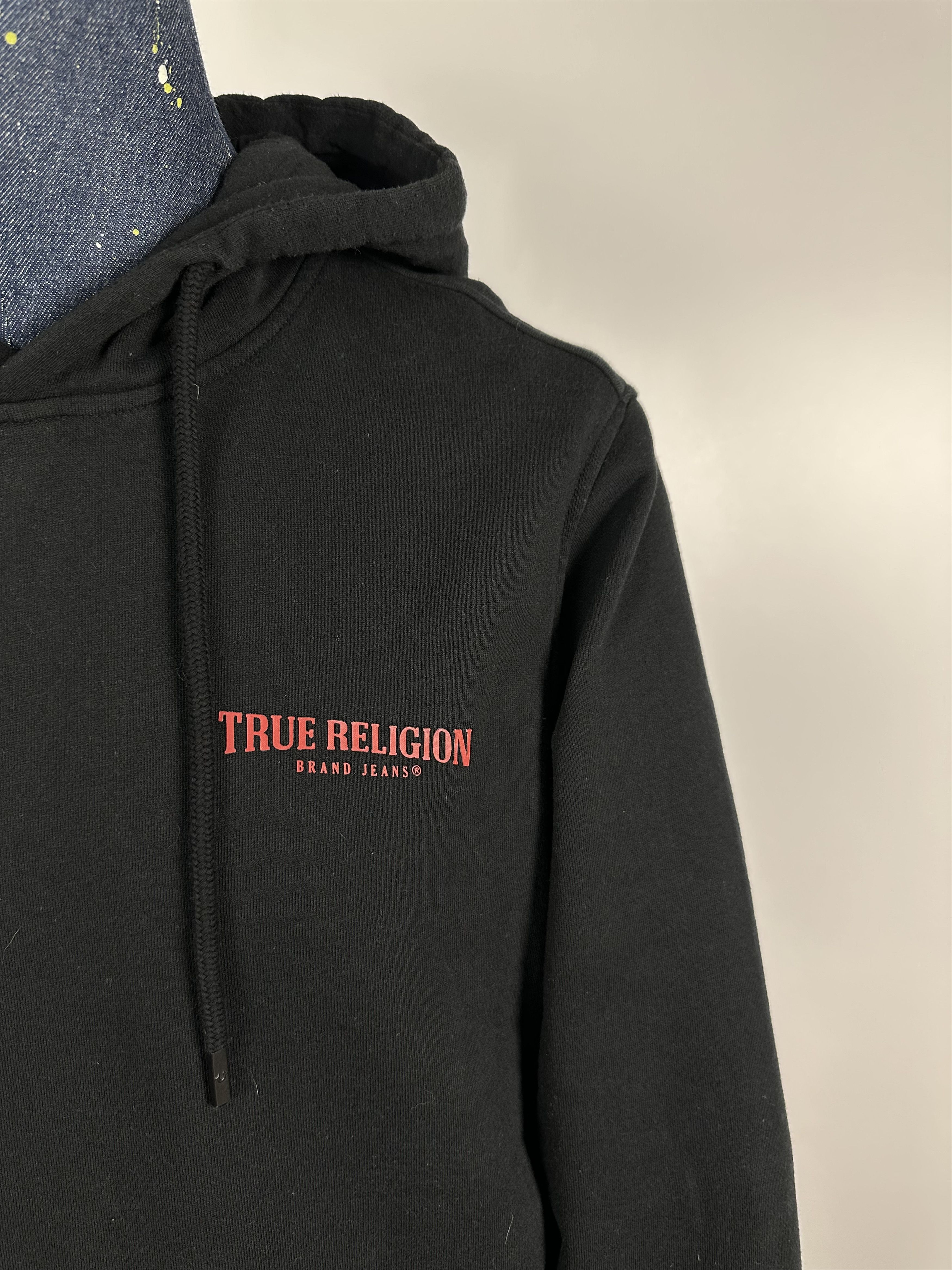 True Religion × Vintage True Religion Small Logo Pullover Hoodie Black Size L Size US L / EU 52-54 / 3 - 2 Thumbnail