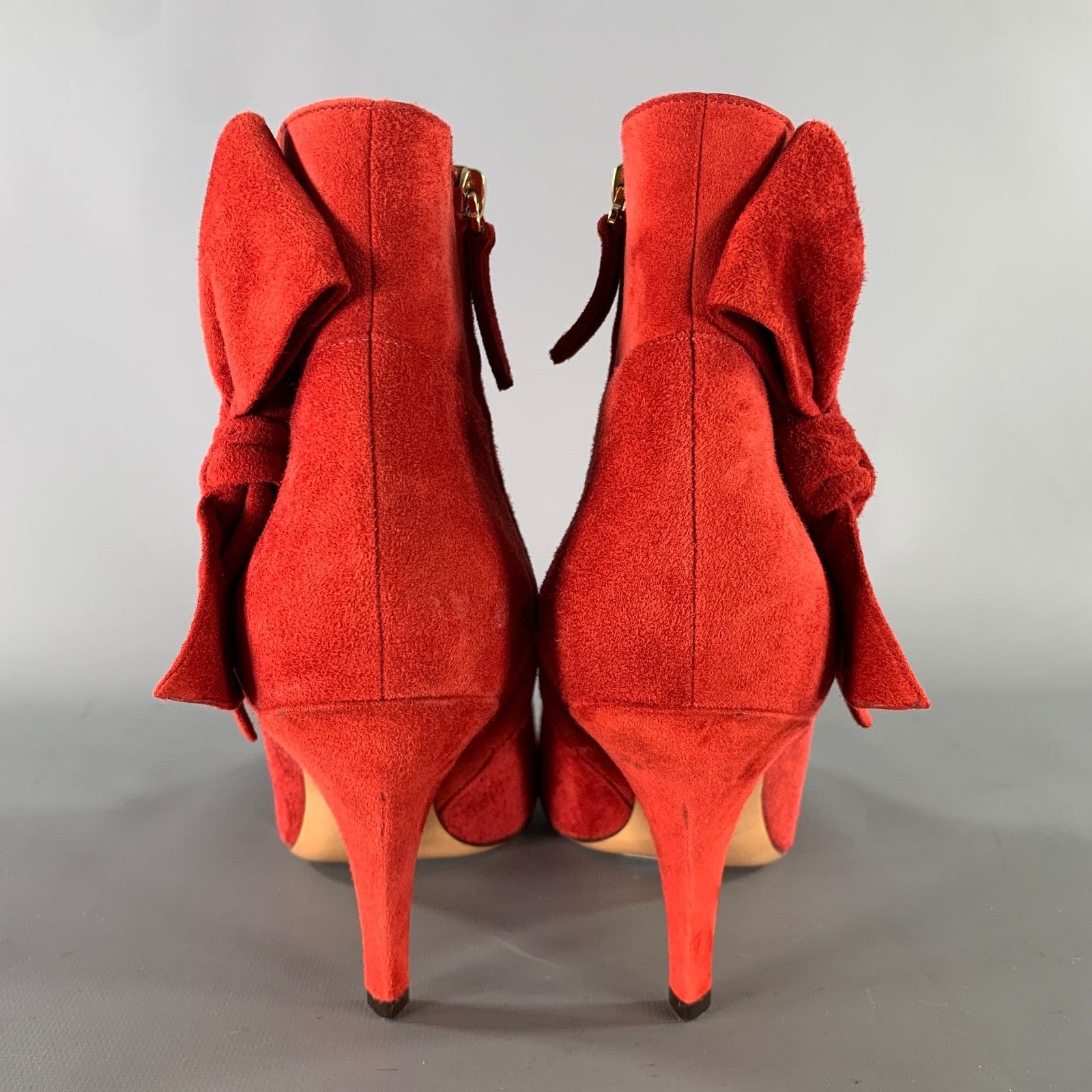 Valentino VALENTINO Size 9.5 Red Suede Suede Boots Size US 9.5 / IT 39.5 - 3 Thumbnail