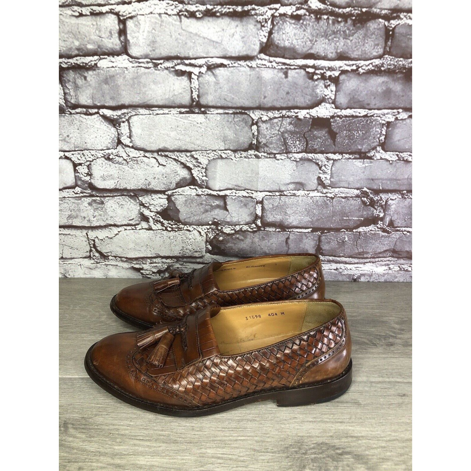 Mezlan Mezlan Alicante Brown Weave Leather Kiltie Tassel Dress Shoe Size US 7 / EU 40 - 10 Thumbnail