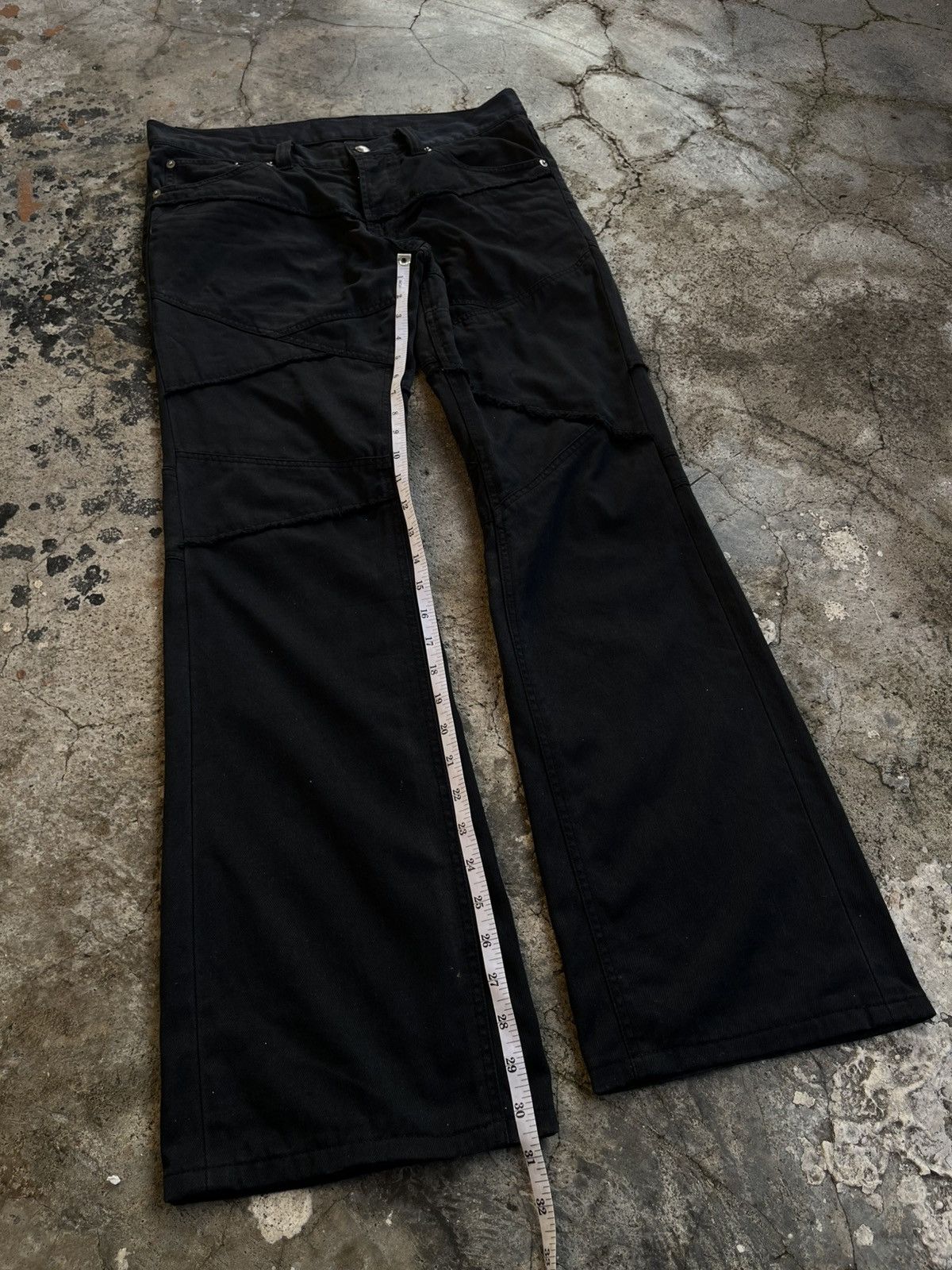 Tornado Mart 2000s JAPANESE PATTERN BREAK FLARE BOOTCUT PANTS VKEI GOTHIC Size US 30 / EU 46 - 18 Thumbnail