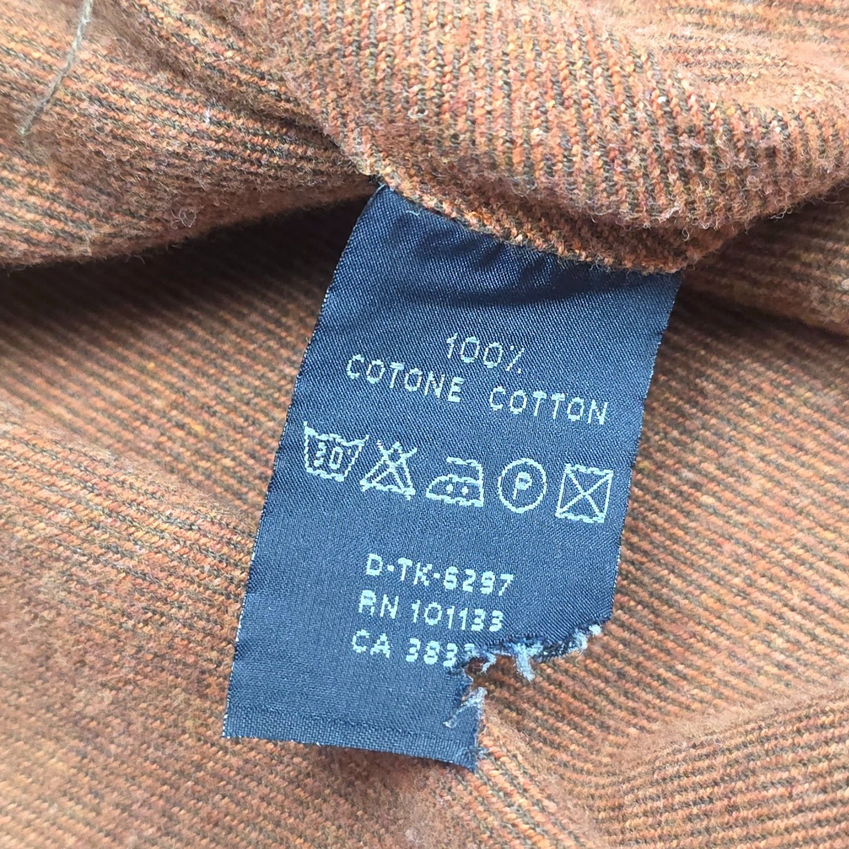 Ermenegildo Zegna VINTAGE Ermenegildo Zegna Flannel Shirt Button-Up XL Orange Cotton Men's Italy Size US XL / EU 56 / 4 - 6 Thumbnail