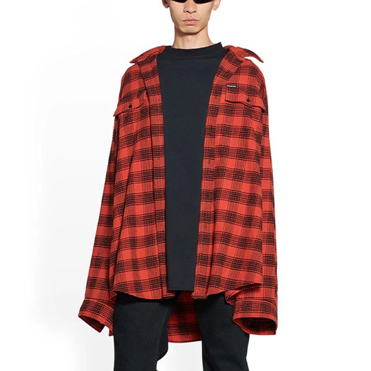 Balenciaga o1w1db11225 Trompe L'Œil Shirt Oversized in Multicolor Size US M / EU 48-50 / 2 - 4 Thumbnail