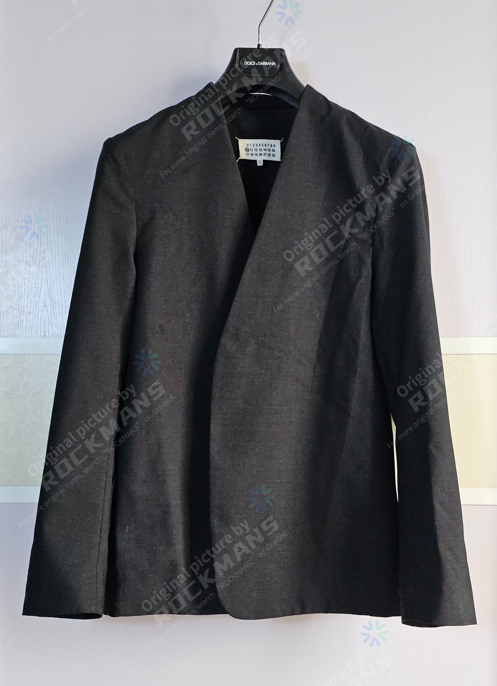 Maison Margiela Maison Margiela Collarless Wool Blazers Jacket Size 48 Size 48S - 1 Thumbnail
