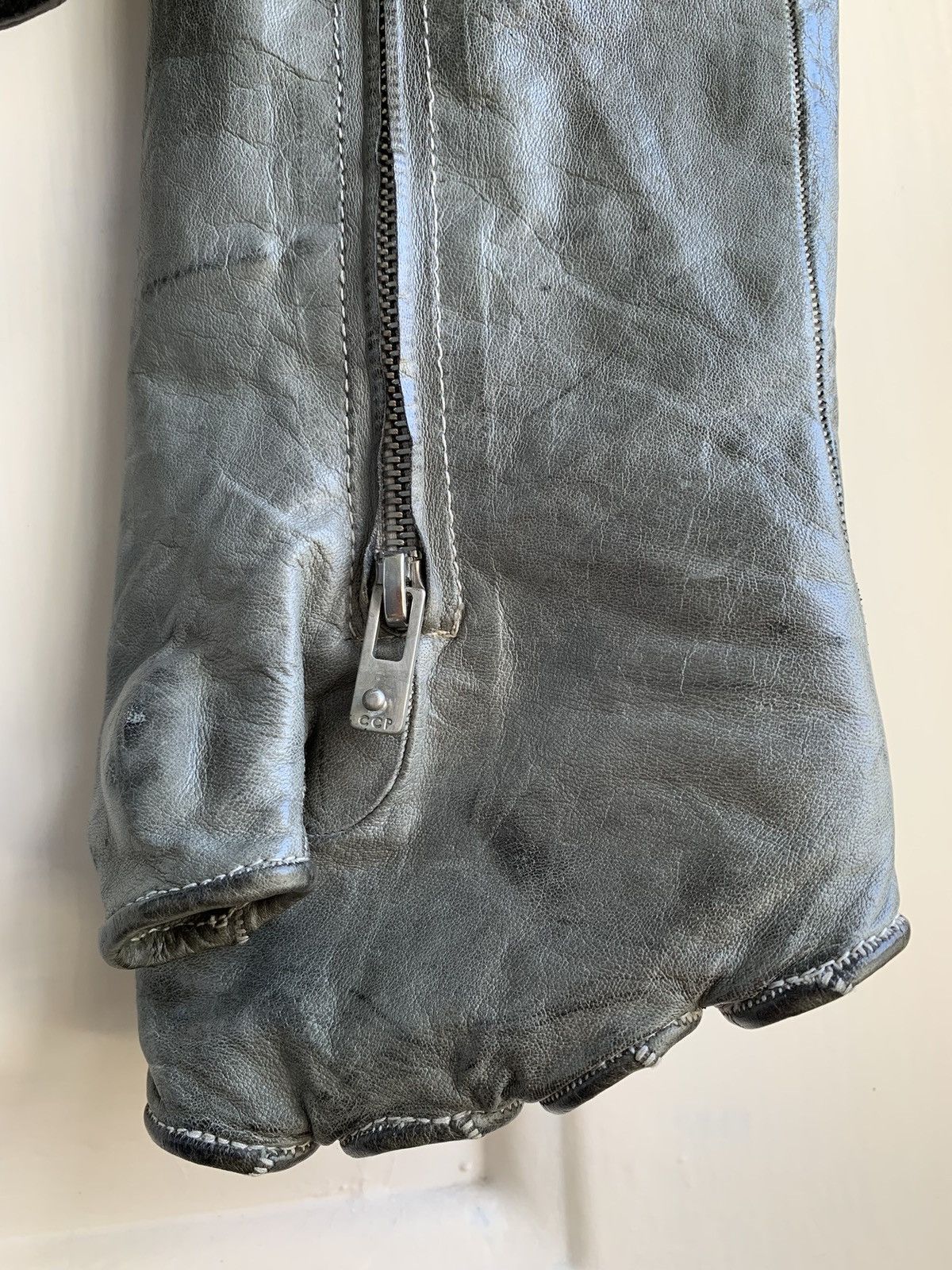 Carol Christian Poell CCP LM/2599GP ROOLS-PTC/19 High Necked Leather Jacket Size US L / EU 52-54 / 3 - 9 Thumbnail