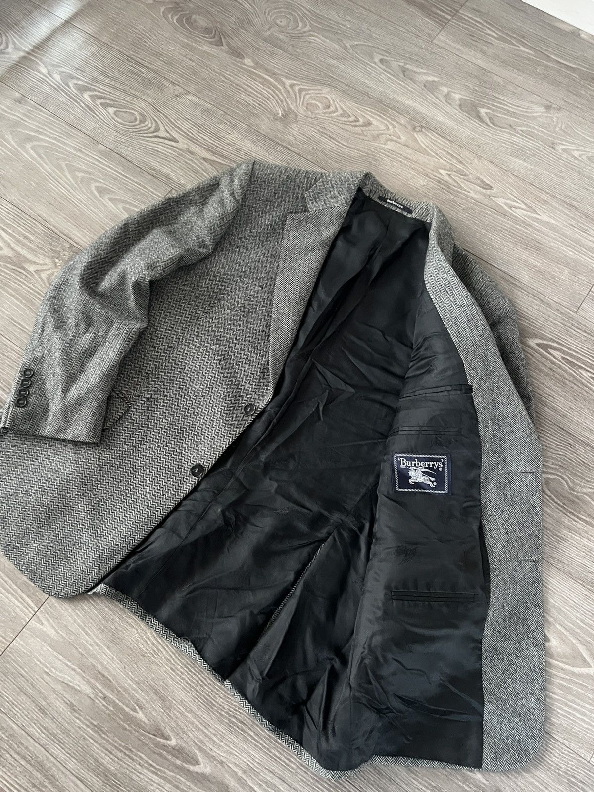 Burberry ‼️Vintage Burberry’s Virgin Wool / Viscose 90s Luxury Blazer Size 44R - 11 Thumbnail