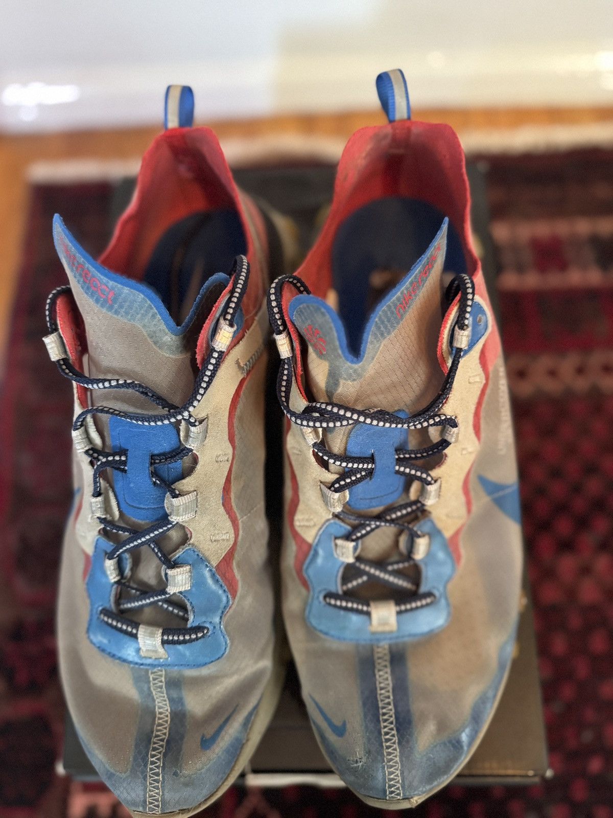 Nike × Undercover React Element 87 in Light Beige Chalk/Signal Blue Size US 11 / EU 44 - 5 Thumbnail