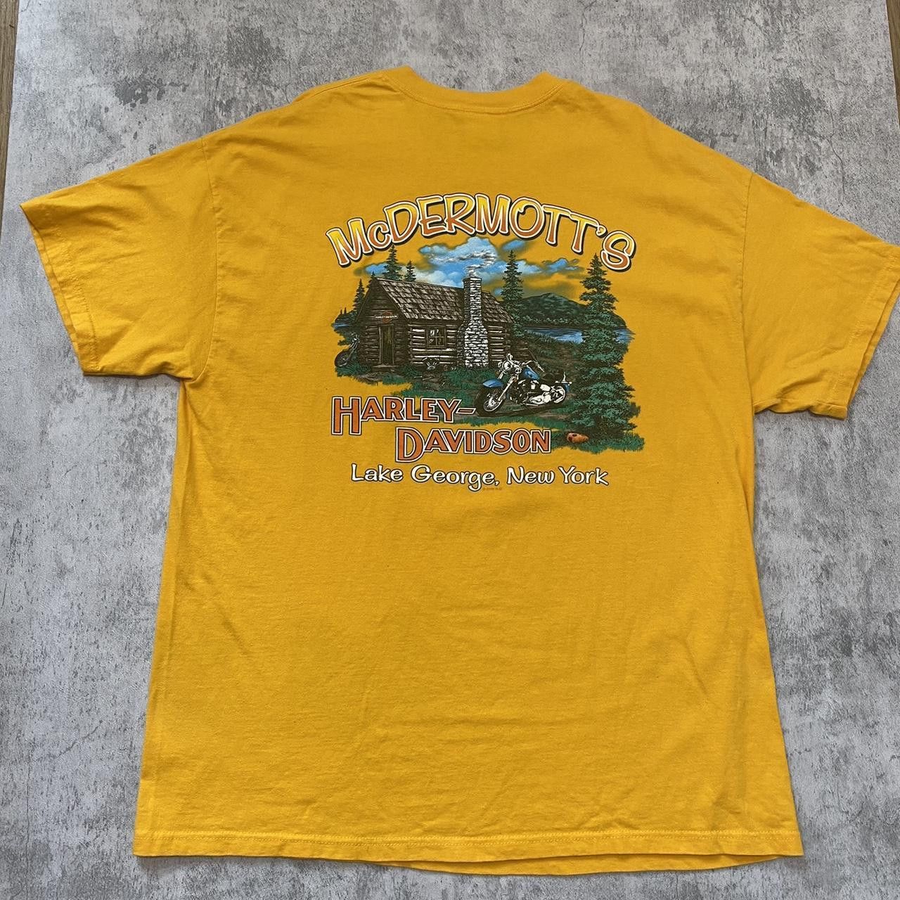 Harley Davidson 2000s Yellow Harley Davidson streetwear teee Size US XL / EU 56 / 4 - 2 Thumbnail