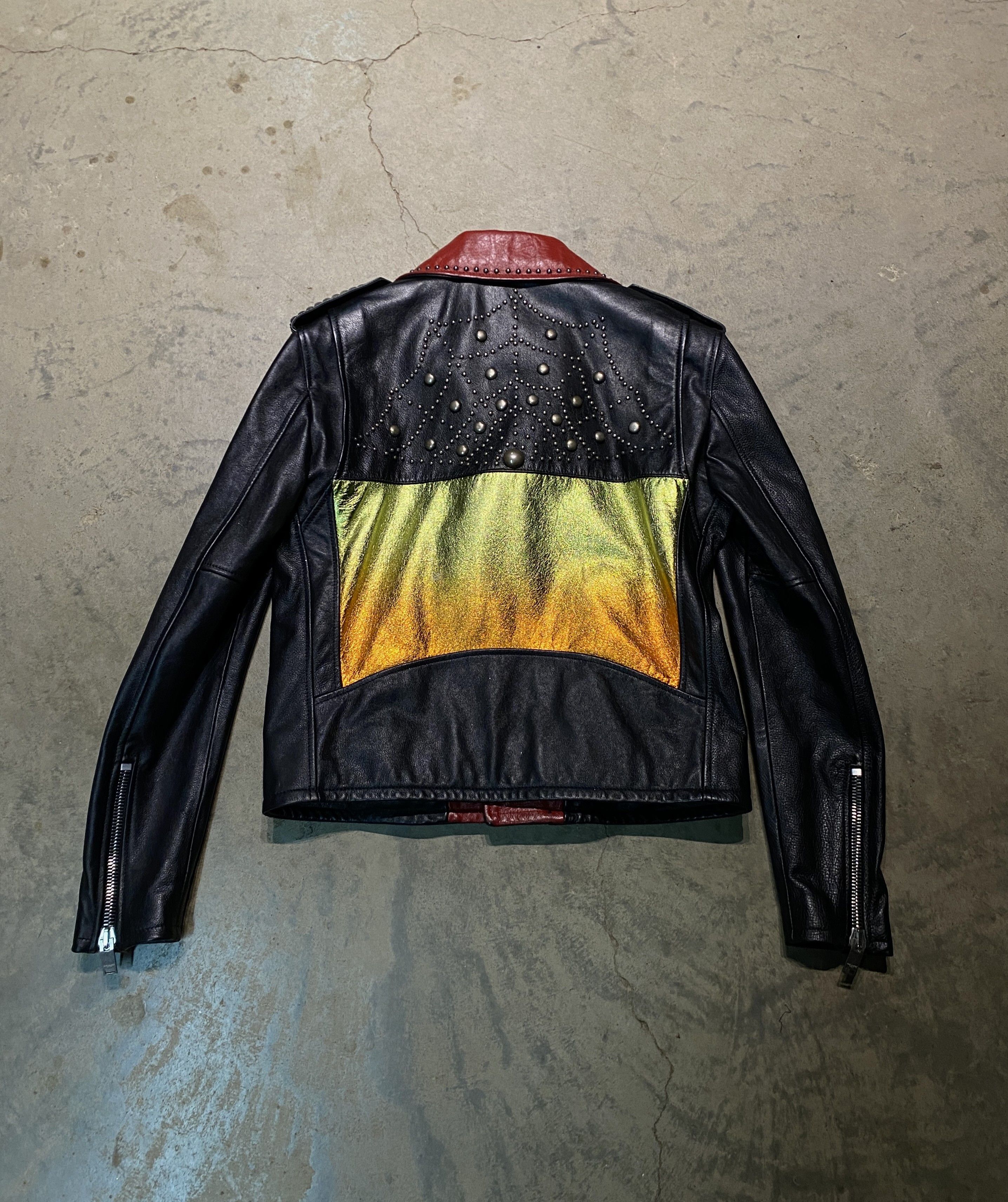 Saint Laurent Paris SLP SS16 "Surfsound" Degradé Sunset L17 Leather Jacket Size XS / US 0-2 / IT 36-38 - 1 Thumbnail