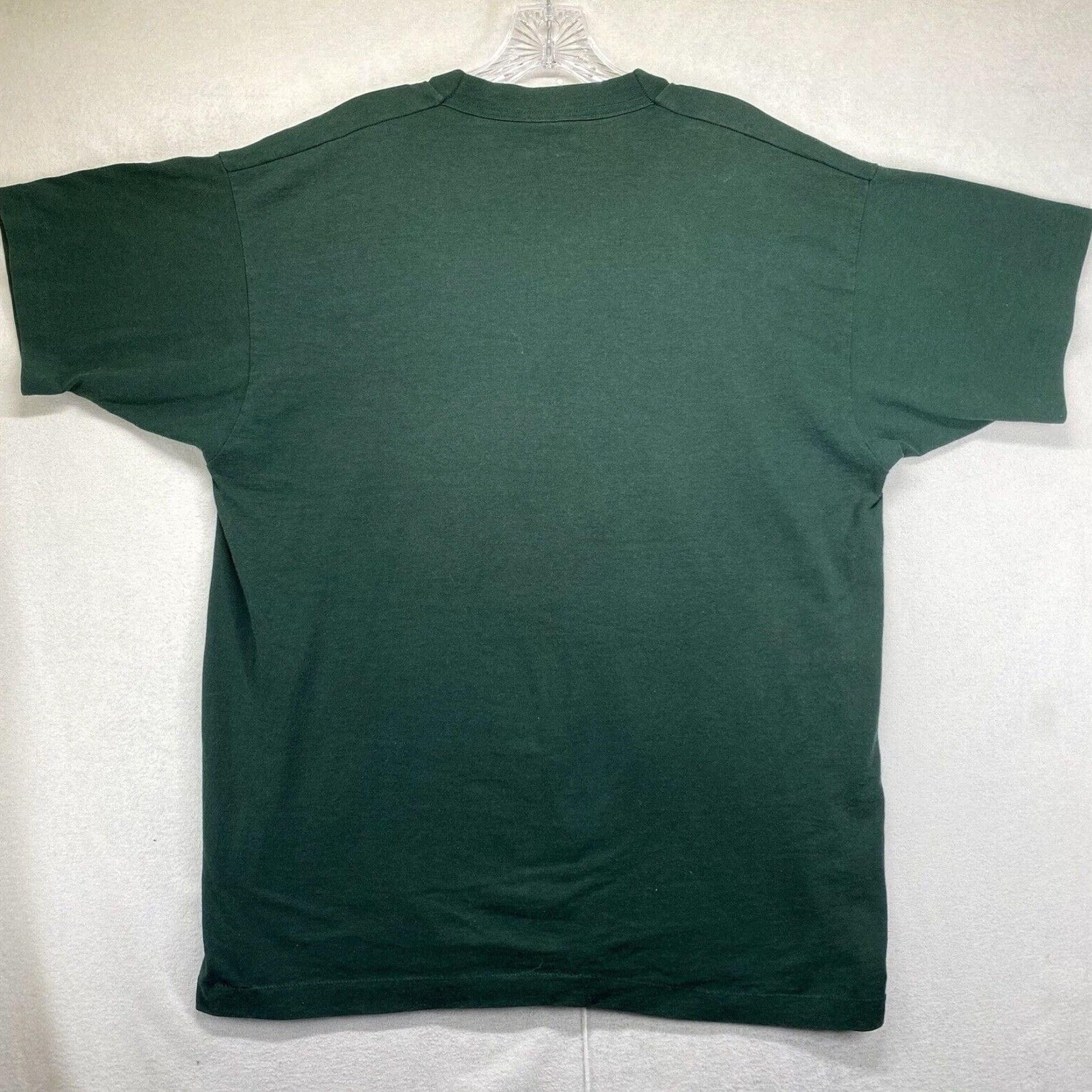 Fruit Of The Loom VINTAGE Fruit of the Loom T-Shirt Class of 1996 Forest Green Unisex Adults L Short Sleeve Crew Neck Green Stitch USA 1996 Alumni Archbishop Walsh Size US L / EU 52-54 / 3 - 3 Thumbnail