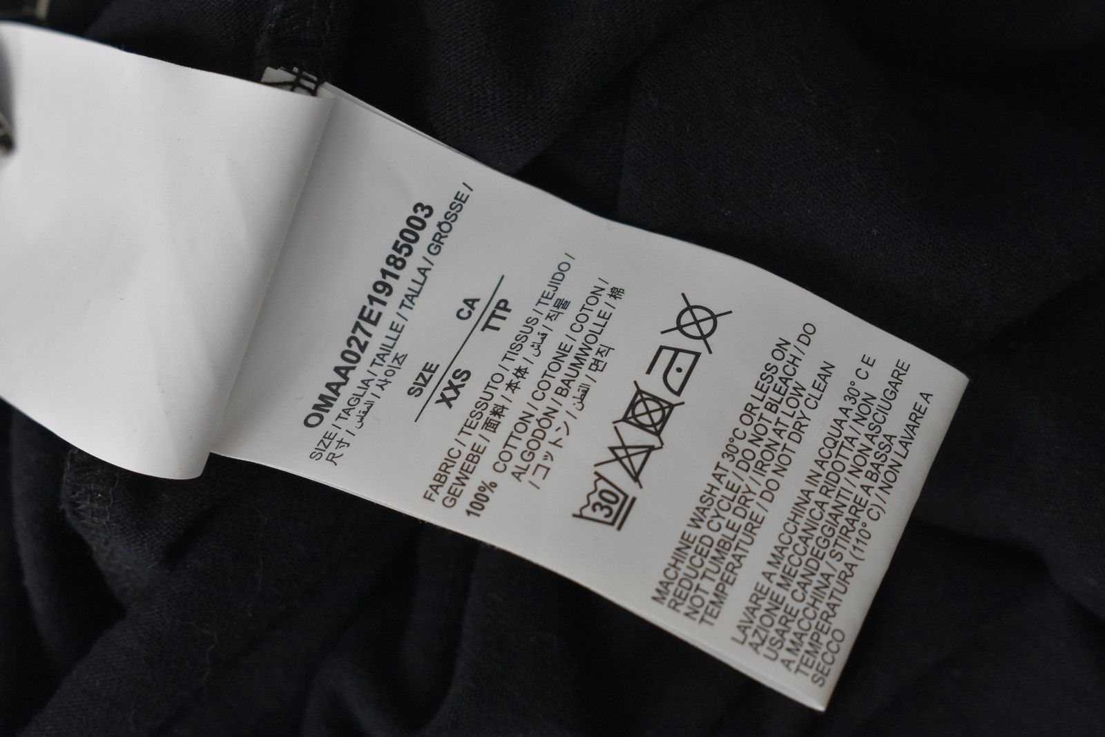 Off-White OFF-White black t-shirt 2019-20 VIRGIL Abloh size XXS Size US XXS / EU 40 - 8 Thumbnail