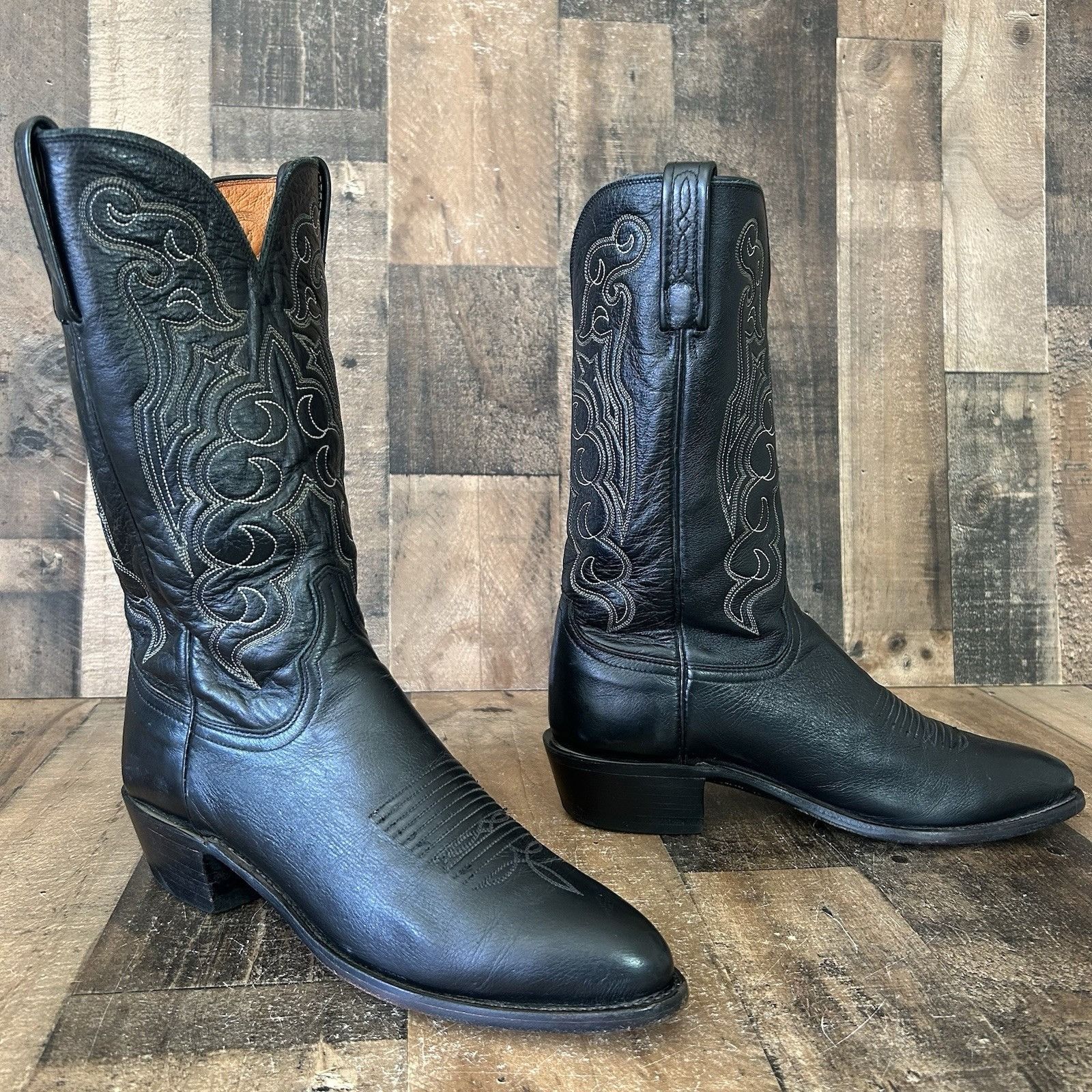 Lucchese Lucchese 1883 Black N1613J4 Western Cowboy Boots Mens 9 D Size US 9 / EU 42 - 3 Thumbnail