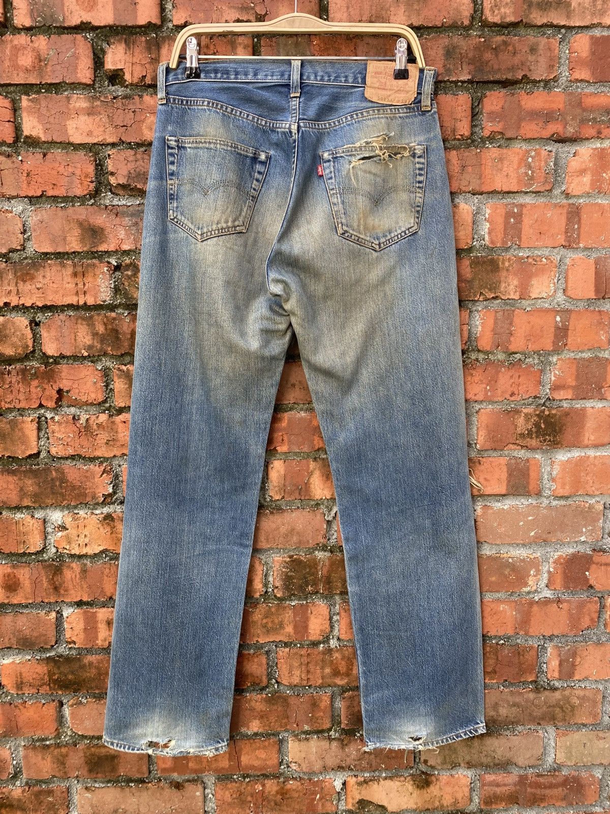 Levi's × Levi's Vintage Clothing × Vintage W33x33 vintage levi's 501xx redline big E distressed denime Size US 33 - 2 Thumbnail