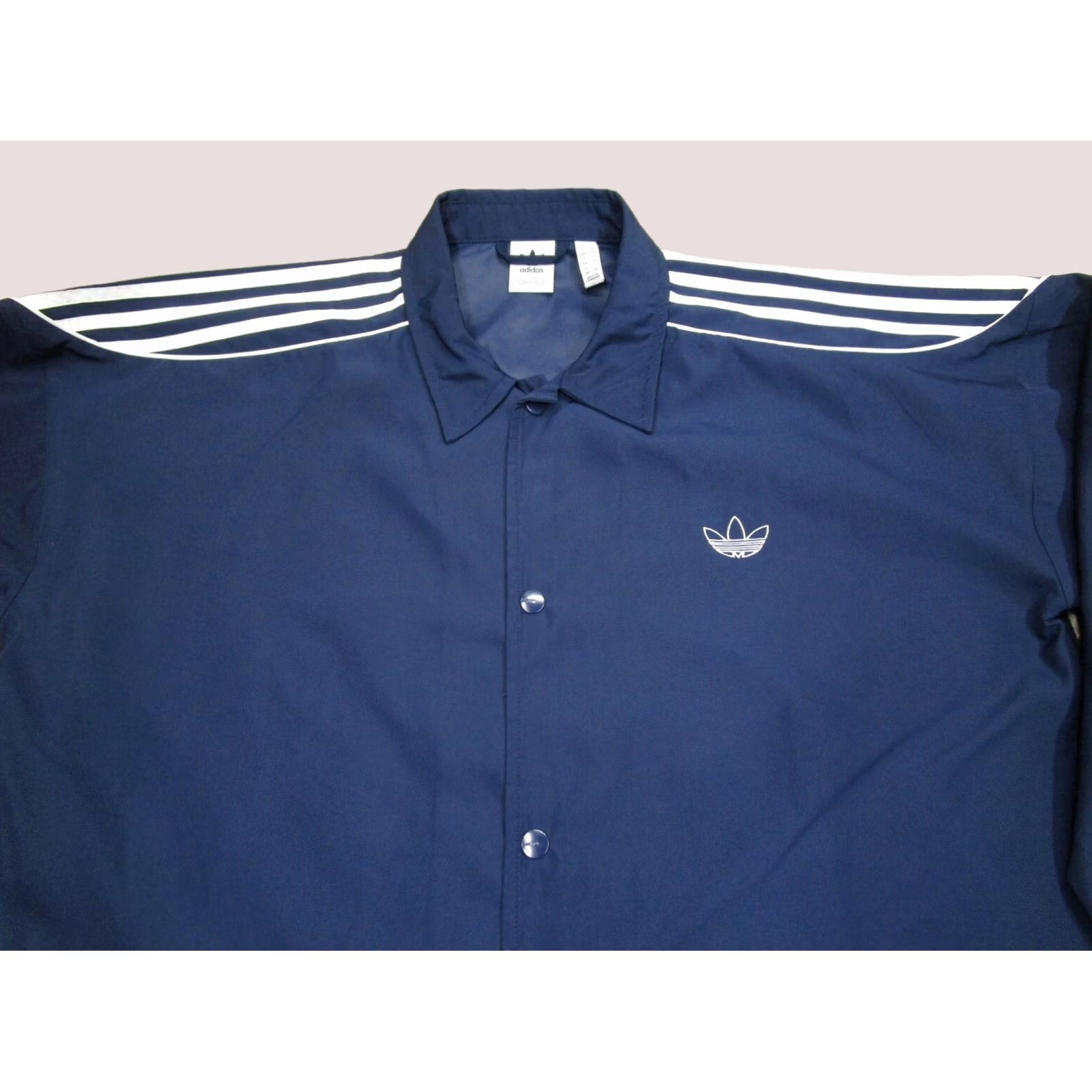 Adidas Adidas Jacket Women Large Blue Trefoil Windbreaker Coach Volleyball Softball Windbreaker Size L / US 10 / IT 46 - 1 Thumbnail