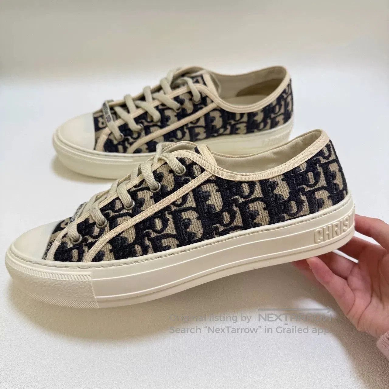 Dior dior walk'n'dior embroidered canvas sneakers. Size US 8.5 / IT 38.5 - 7 Thumbnail