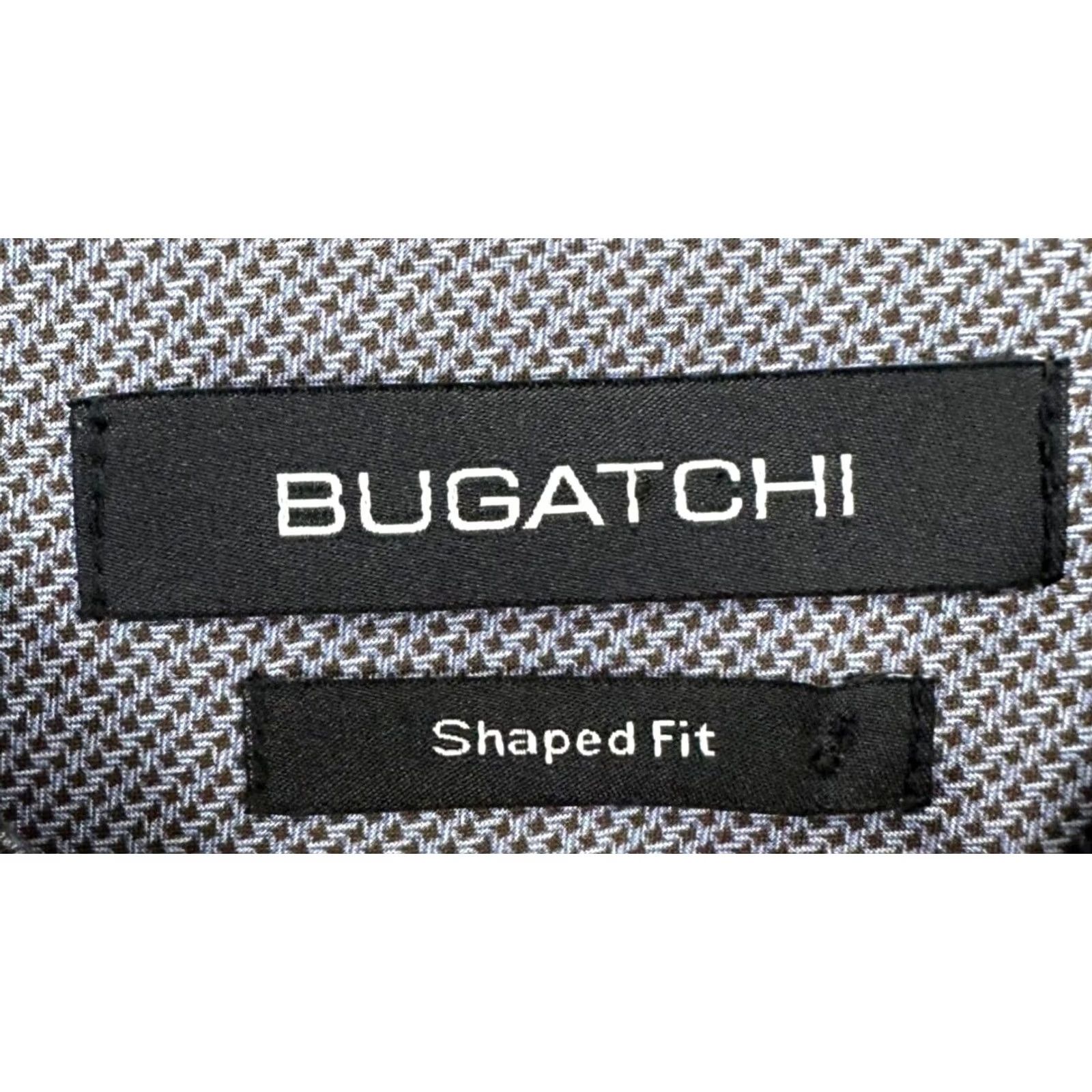 BUGATCHI BUGATCHI Shirt Mens 2XL Plaid Button-Up Long Sleeve Gray White Red Cotton Shaped Fit Retro? No — Button-Up Shirt Size US XXL / EU 58 / 5 - 5 Thumbnail