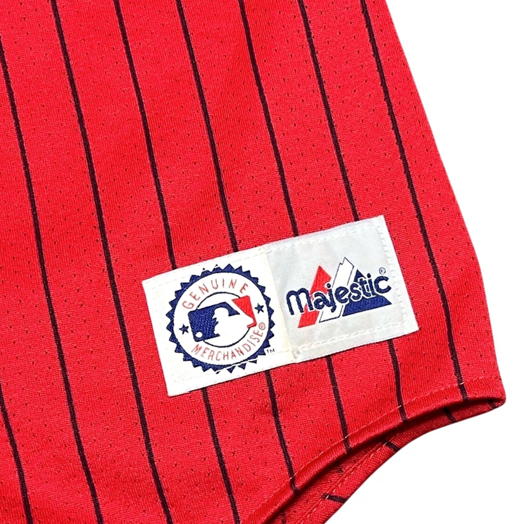 MLB VINTAGE Majestic Mens 2XL Red New York Yankees MLB Baseball Pin Stripe Jersey USA Size US XXL / EU 58 / 5 - 4 Thumbnail