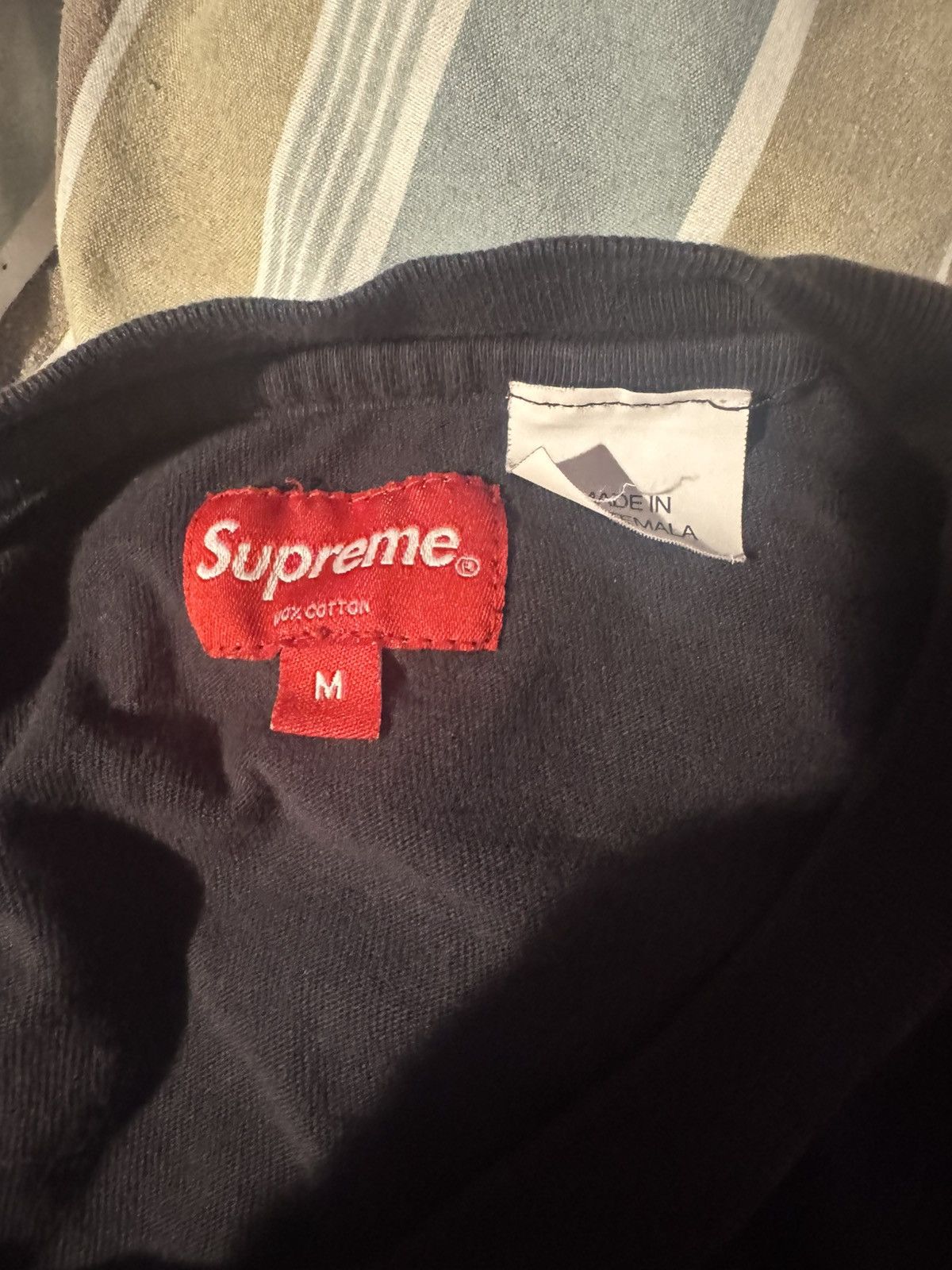 Supreme Supreme cursive washed handstyle Black tee shirt Size US M / EU 48-50 / 2 - 4 Thumbnail