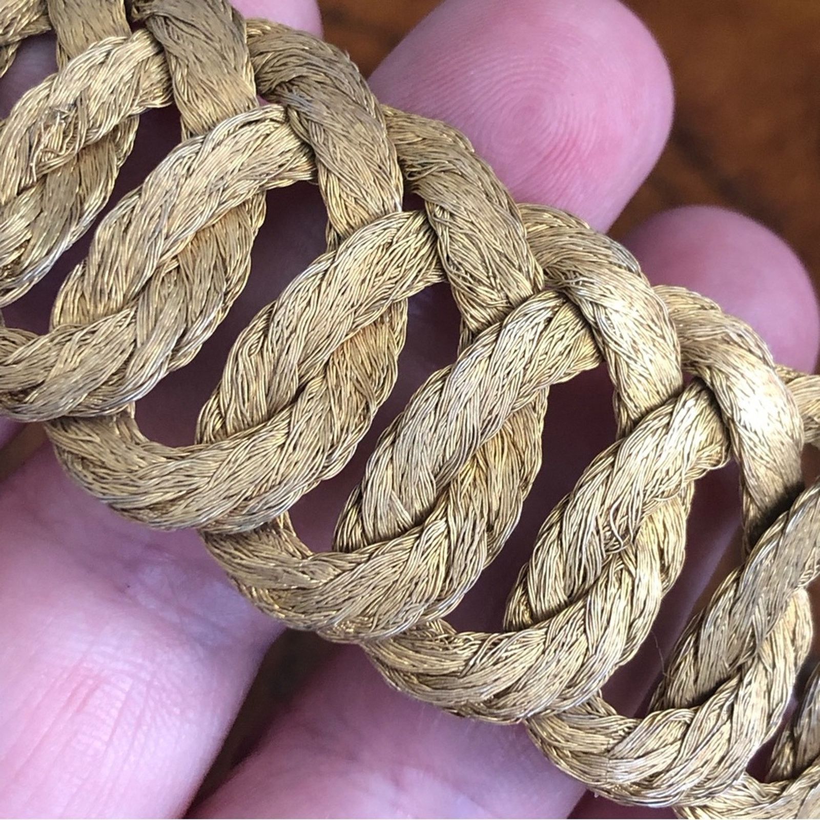 Vintage Vintage hand crafted braided gold strand bracelet Size ONE SIZE - 7 Thumbnail