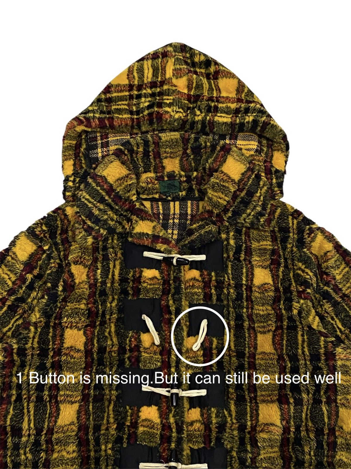 Jean Paul Gaultier Jean Paul Gaultier Junior FW1991 Yellow Tartan Faux Fur Coat Size US M / EU 48-50 / 2 - 9 Thumbnail