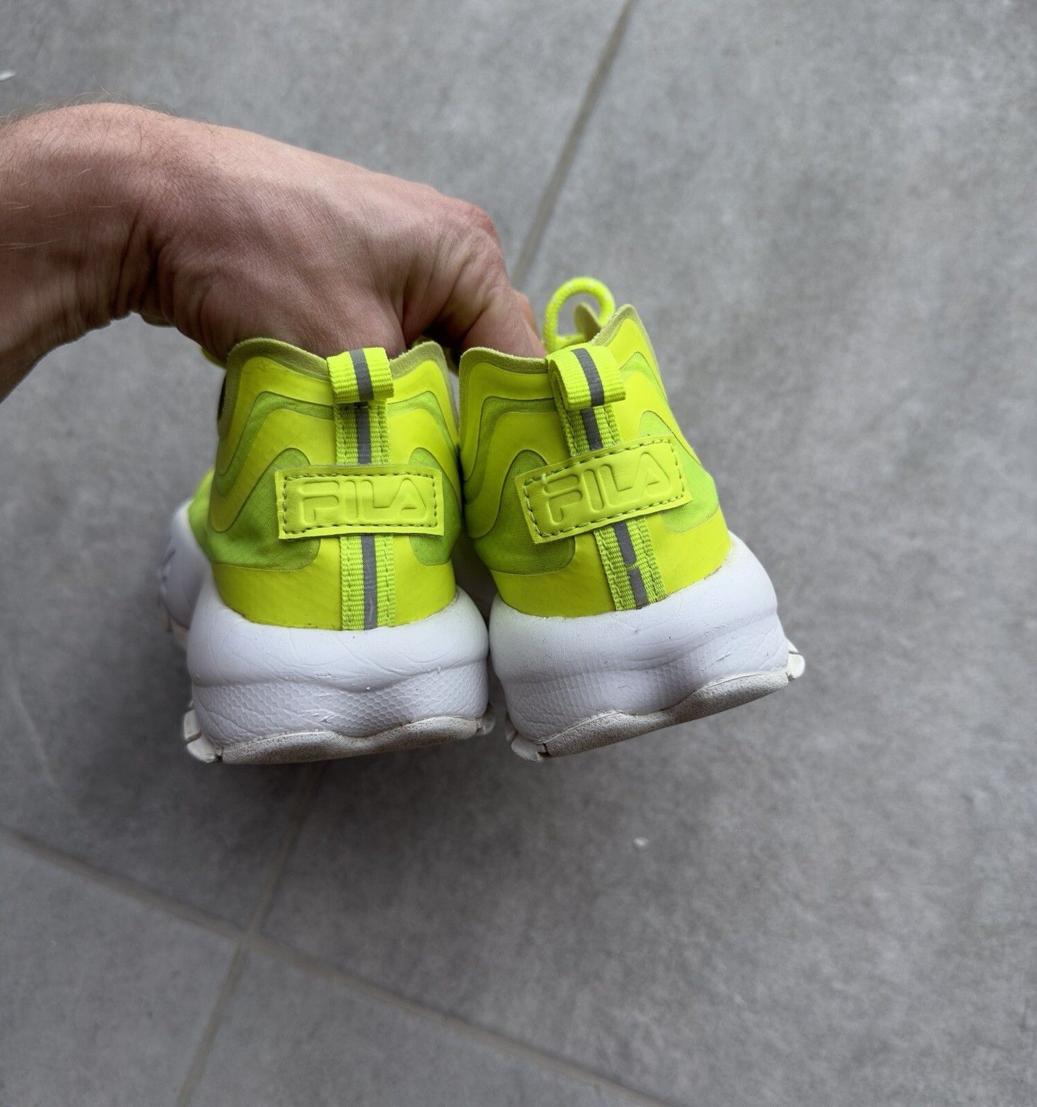 Fila Fila Disruptor Run Neon Lime Platform Sneakers Womens Size US 6 / IT 36 - 6 Thumbnail