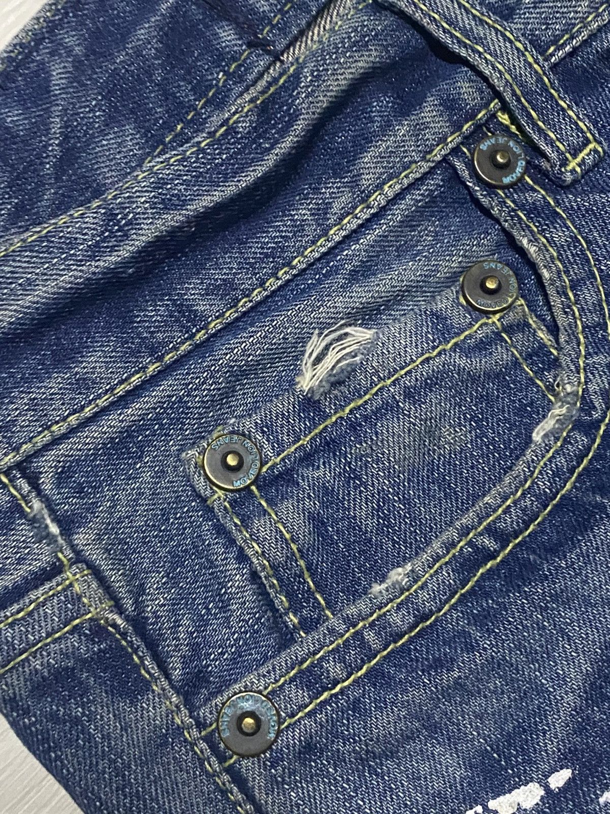 Beauty Beast Vintage Japanese Buzz Spunky Star Flare Repair Jeans Size US 32 / EU 48 - 12 Thumbnail