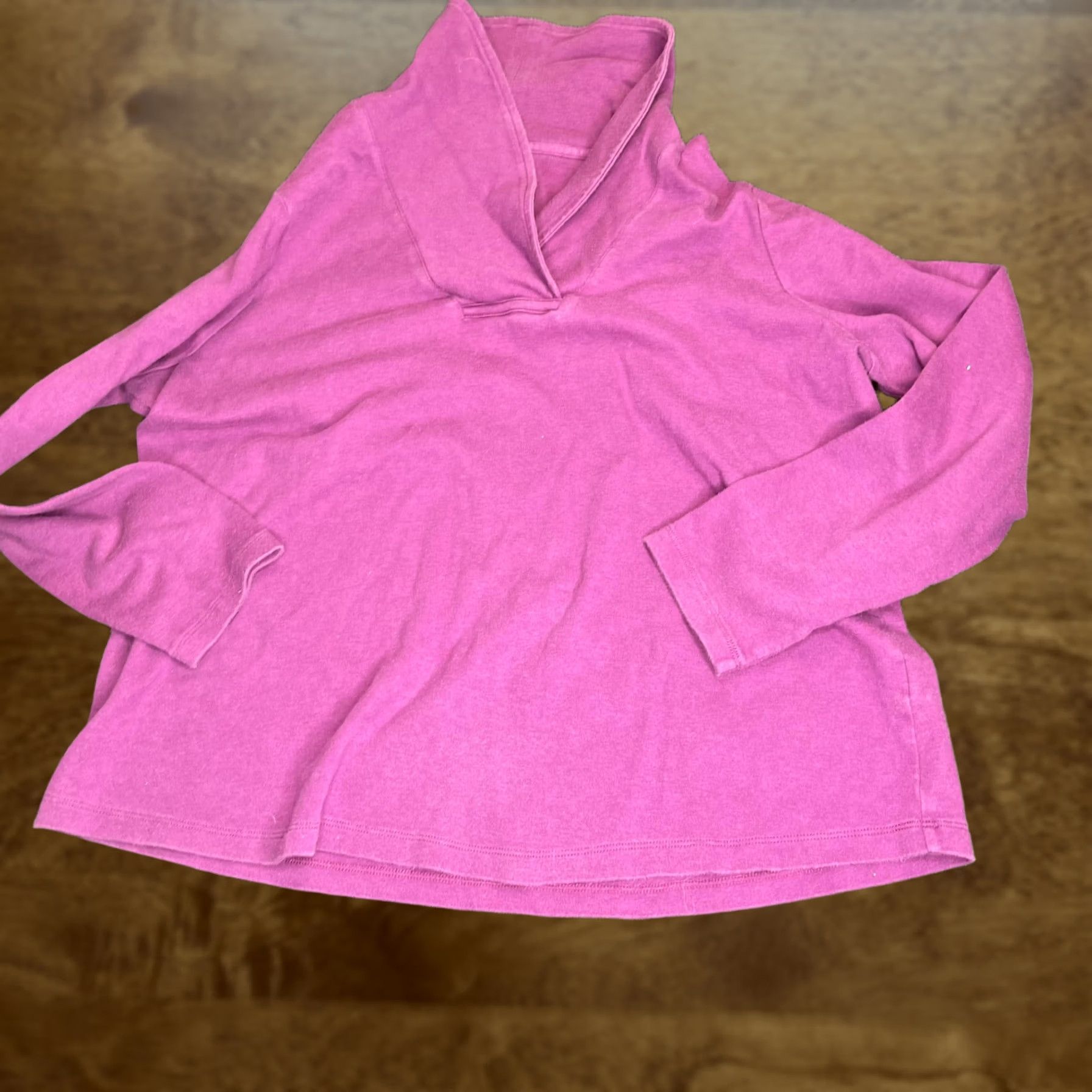 Vintage VINTAGE? No—LL Bean Shirt Womens 1X Purple Cowl Neck Long Sleeve Pullover Casual Top Soft Shirt Size XL / US 12-14 / IT 48-50 - 1 Thumbnail