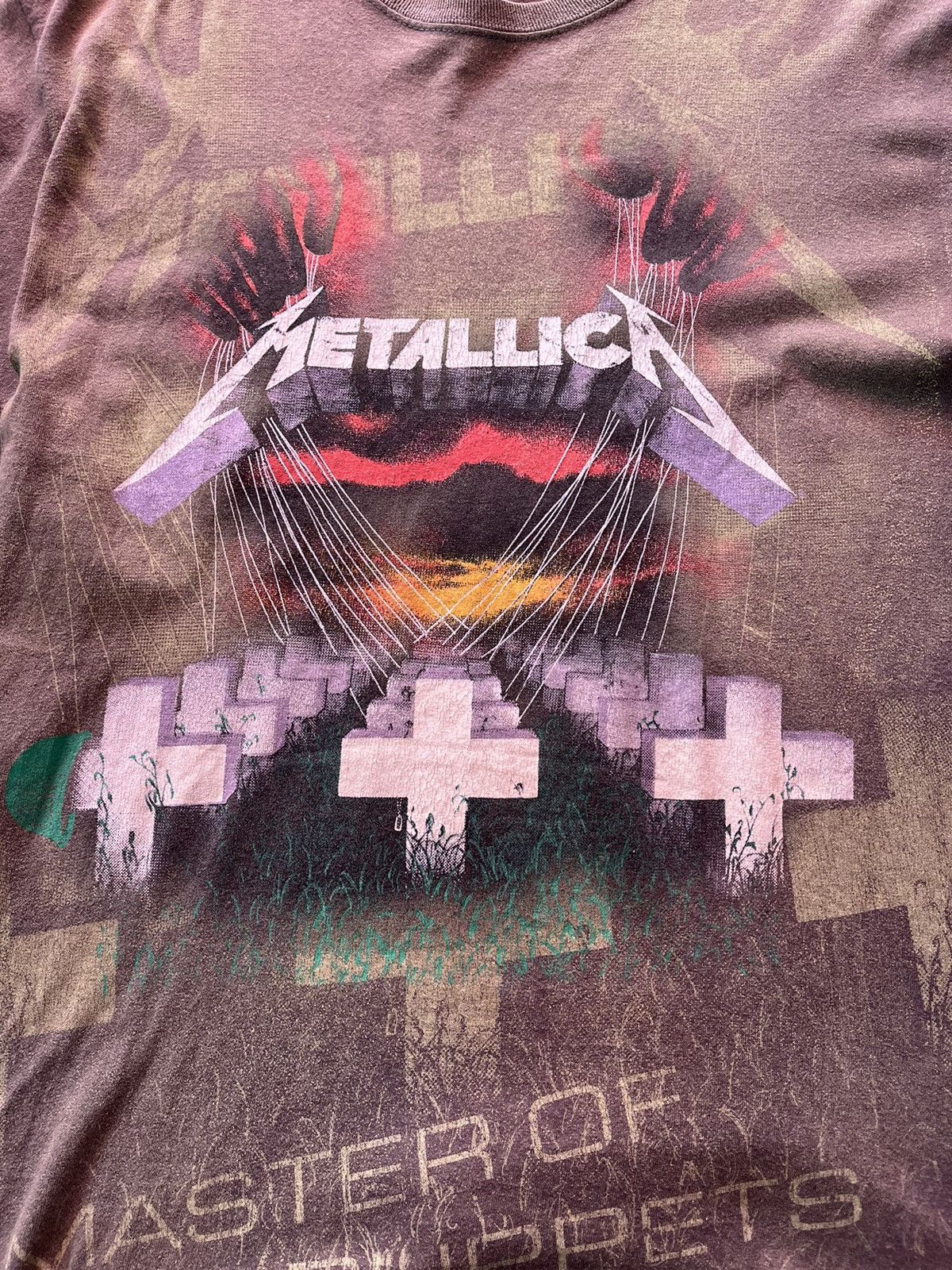 Band Tees × Metallica × Vintage RARE Vintage Metallica Master Of Puppets Size US L / EU 52-54 / 3 - 2 Thumbnail
