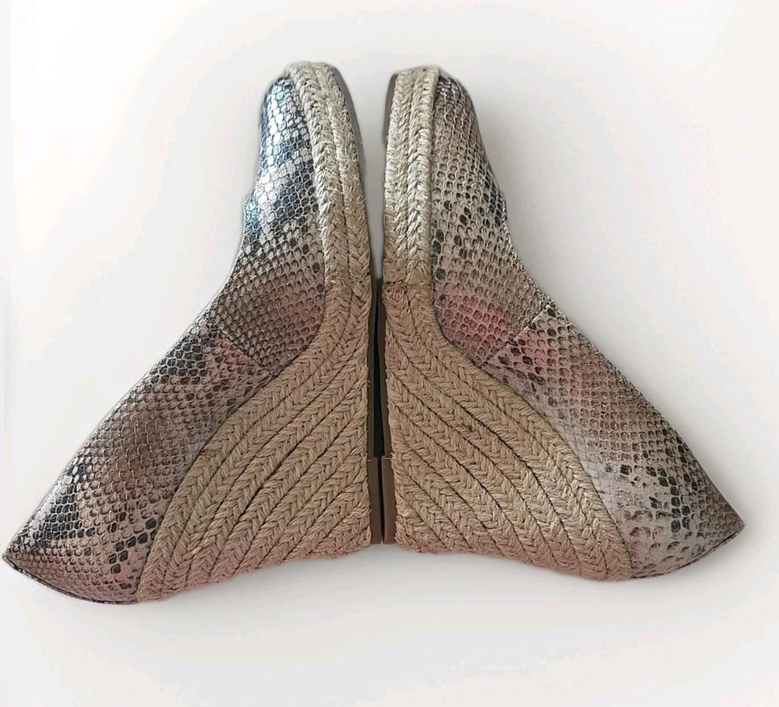 Other Via Spiga Women's Wedge Heels Closed Shoes Snake Leather 8 M Size US 8 / IT 38 - 4 Thumbnail