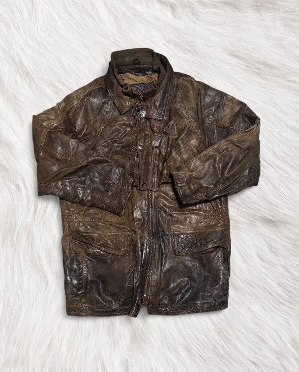 Playboy Vintage Leather Jacket Size US XL / EU 56 / 4 - 1 Thumbnail