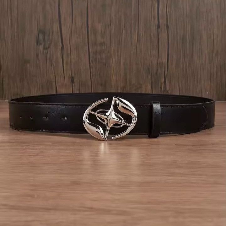 Other Black Casual Punk Comet Buckle Denim Jeans Belt Size ONE SIZE - 2 Thumbnail