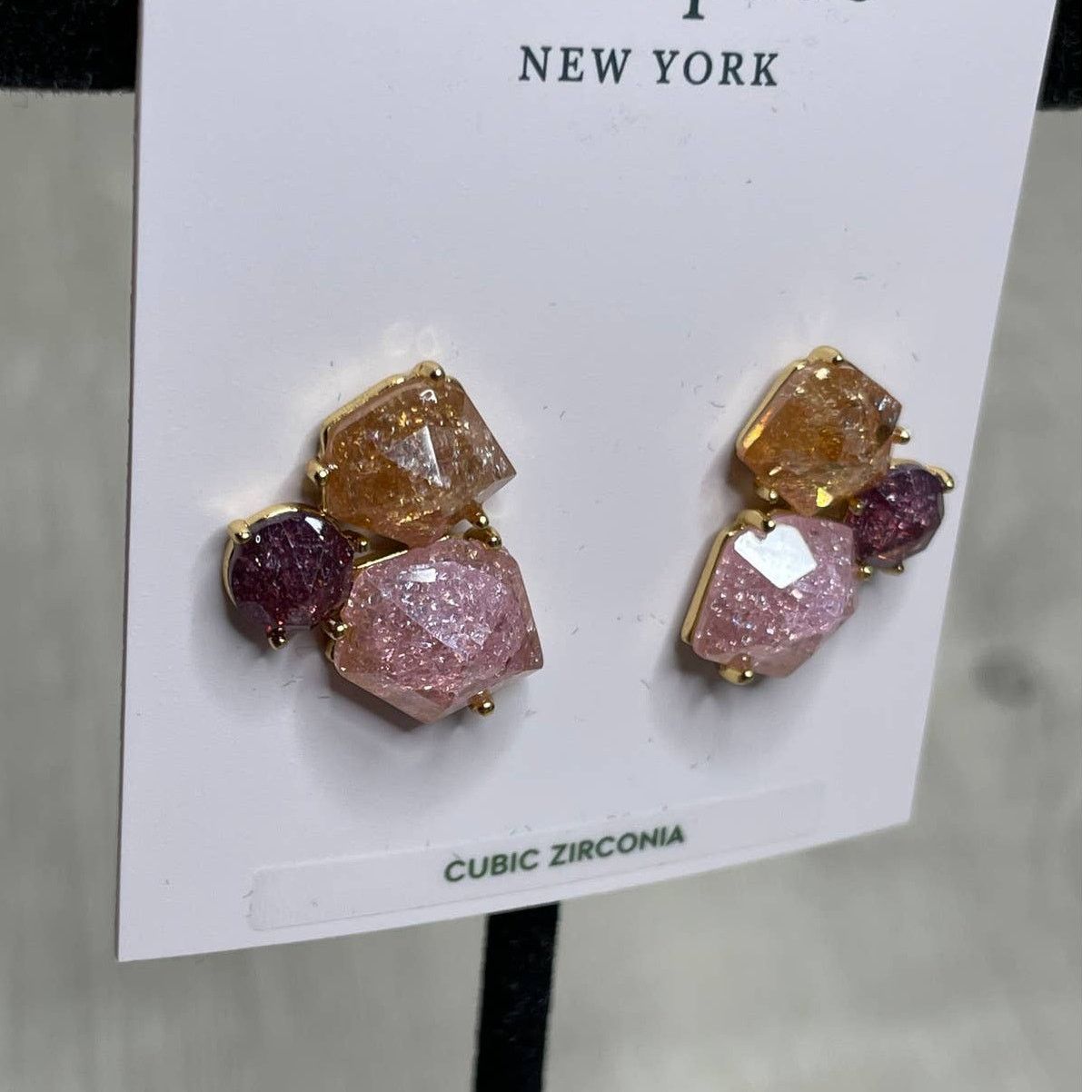 Kate Spade Kate Spade Cubic Zirconia Trio Stone Cluster Stud Earrings Size ONE SIZE - 4 Thumbnail