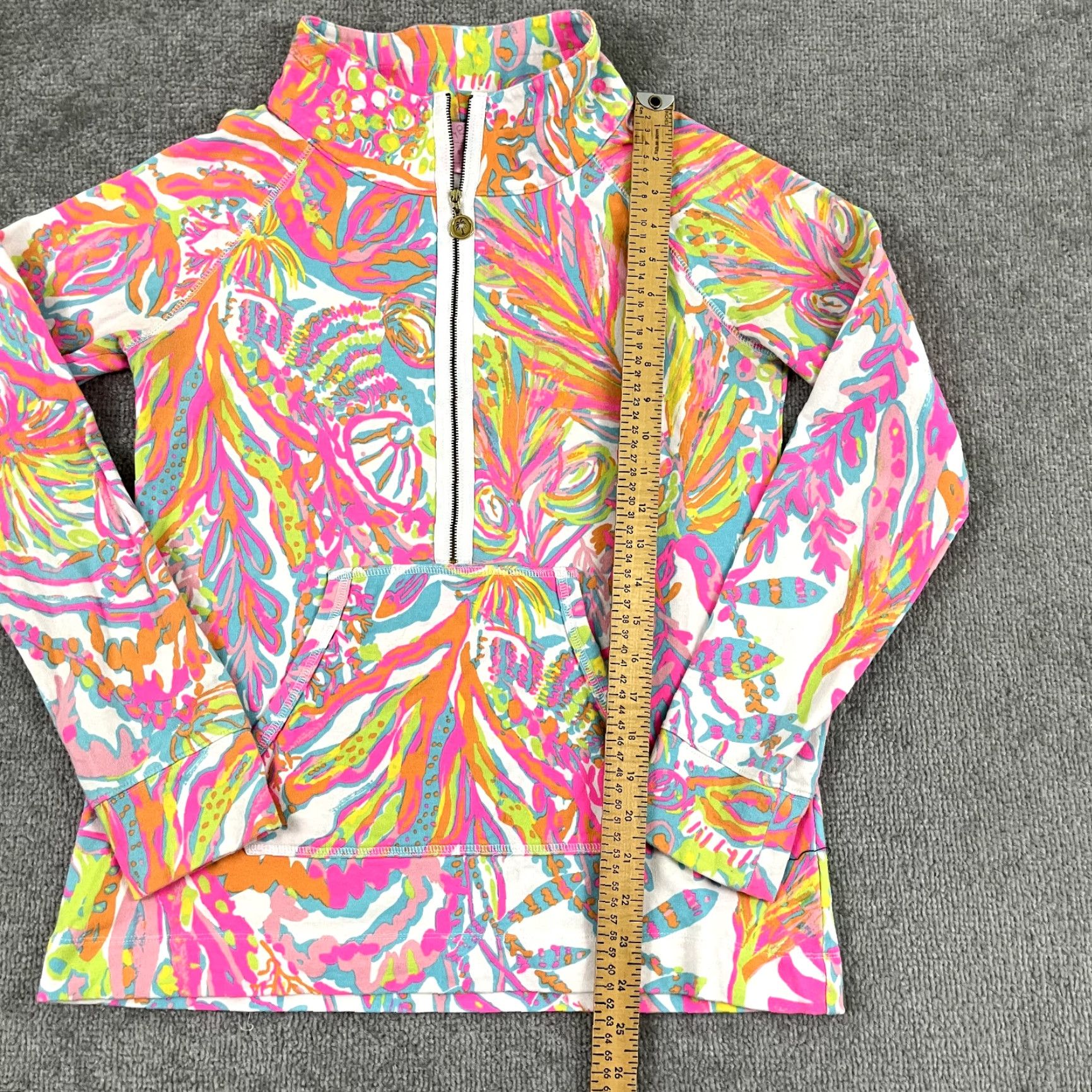 Lilly Pulitzer Lilly Pulitzer Pullover Small Multicolor Floral Preppy Skipper Popover 1/2 Zip Womens Size S / US 4 / IT 40 - 4 Thumbnail