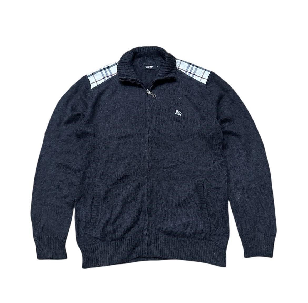 Burberry 2000s Burberry Black Label Novacheck Zip Knitwear Size US M / EU 48-50 / 2 - 1 Thumbnail