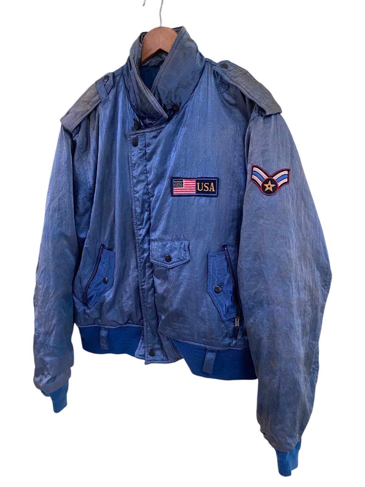 Vintage 💥60s USAF MA 1 FLIGHT RIOT BOMBER SUNFADED JACKET Size US M / EU 48-50 / 2 - 4 Thumbnail