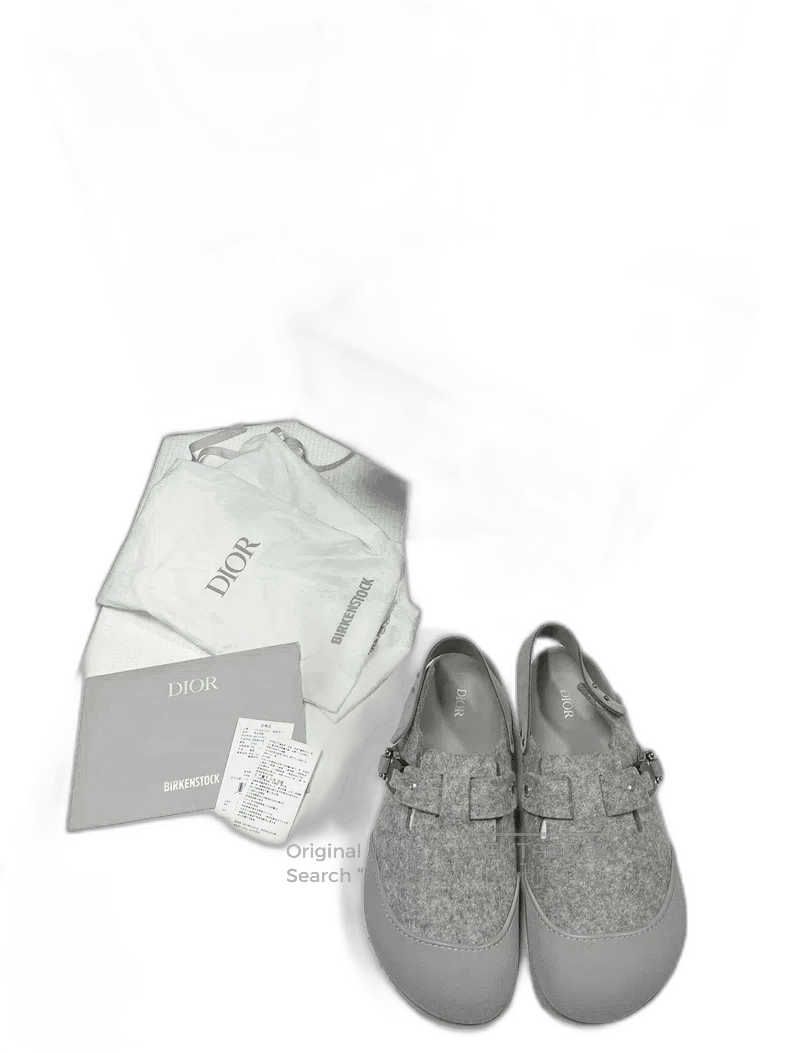 Dior Dior Birkenstock Tokio Mules in Grey. Size US 11 / EU 44 - 1 Thumbnail