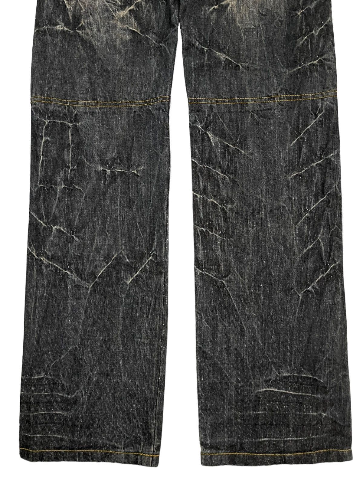 If Six Was Nine Vintage Japan Punk Ministry Double Waist Bondage Style Jeans Size US 31 - 9 Thumbnail