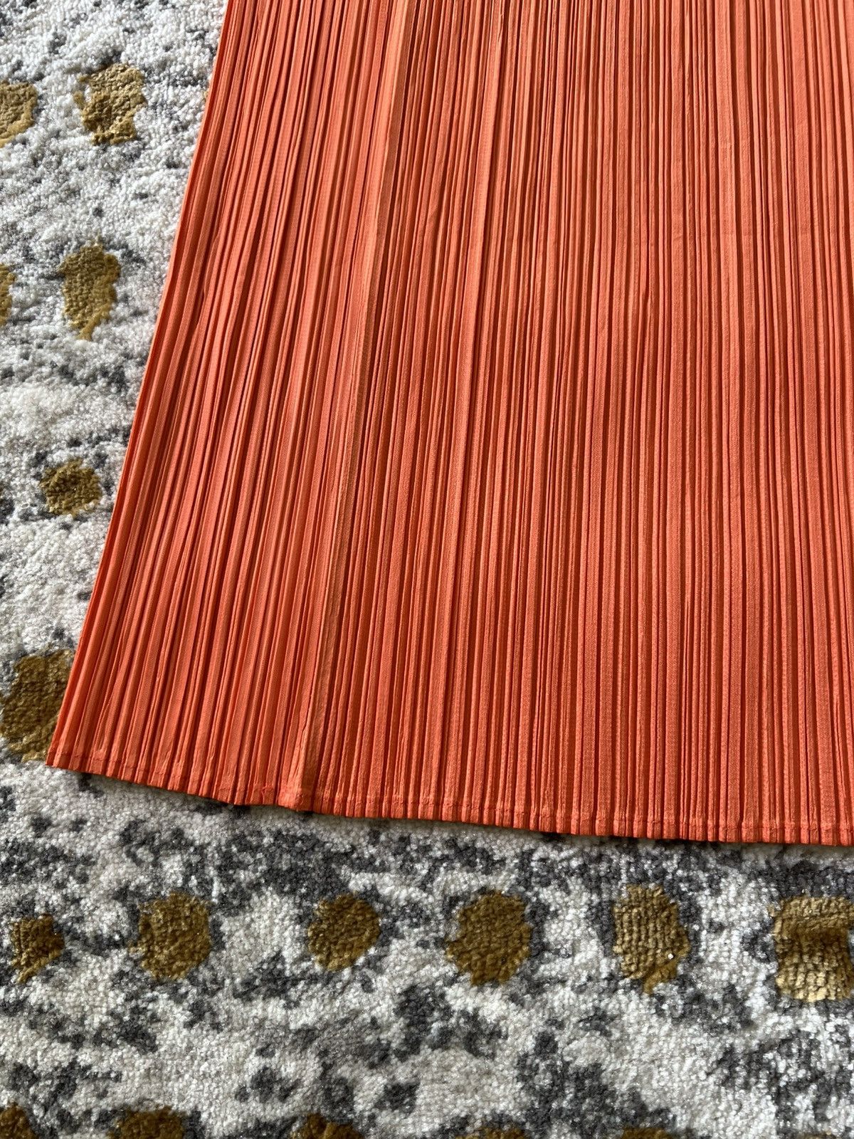 Pleats Please Issey Miyake Vintage Pleats Please Issey Miyake orange skirt Size 22" - 5 Thumbnail