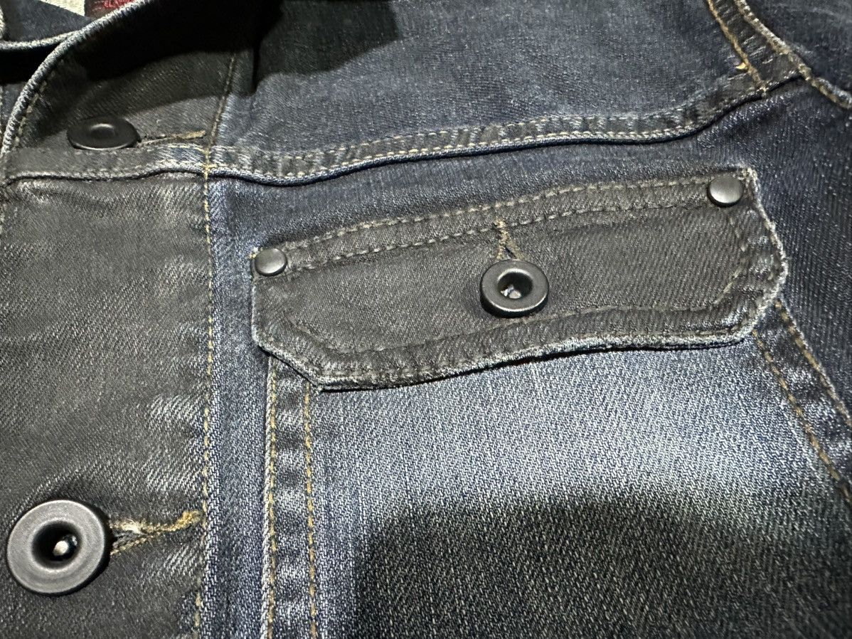 If Six Was Nine 🔥Sick Y2K Nicole Club For Men Waxed Denim Jacket Goth Punk Size US M / EU 48-50 / 2 - 4 Thumbnail