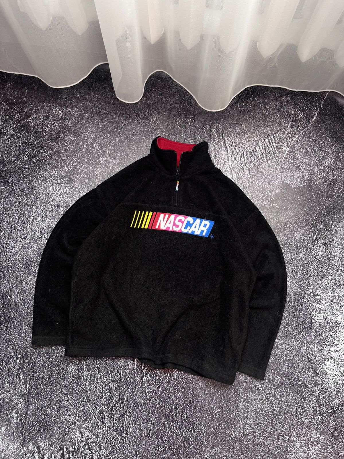NASCAR Vintage 1990s NASCAR Embroidered Quarter Zip Pullover Fleece Size US S / EU 44-46 / 1 - 2 Thumbnail