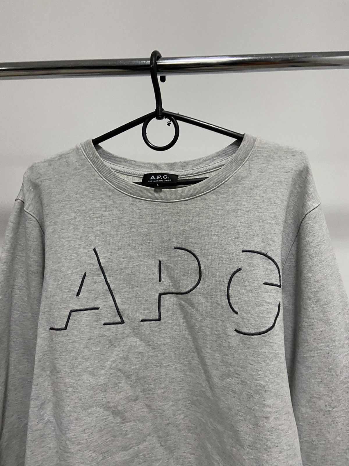 A.P.C. × Vintage APC Rue Madame Paris Big Logo Vintage Sweatshirt Size US L / EU 52-54 / 3 - 2 Thumbnail