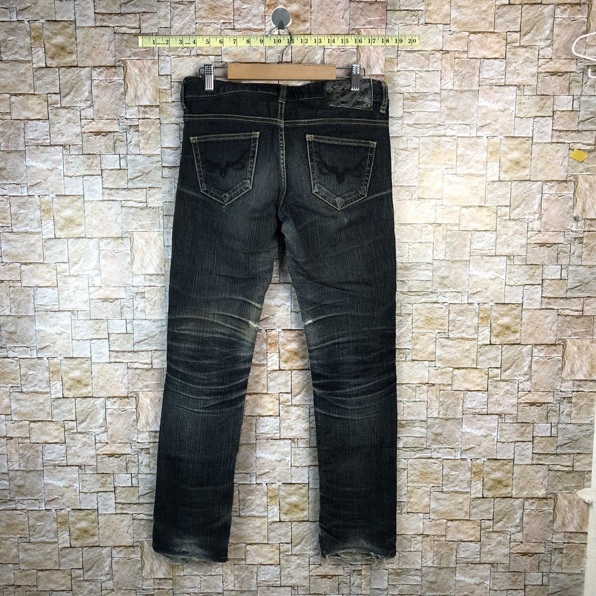 Japanese Brand Rush Nour Black Denim Pants #A1016 Size 28" / US 6 / IT 42 - 13 Thumbnail