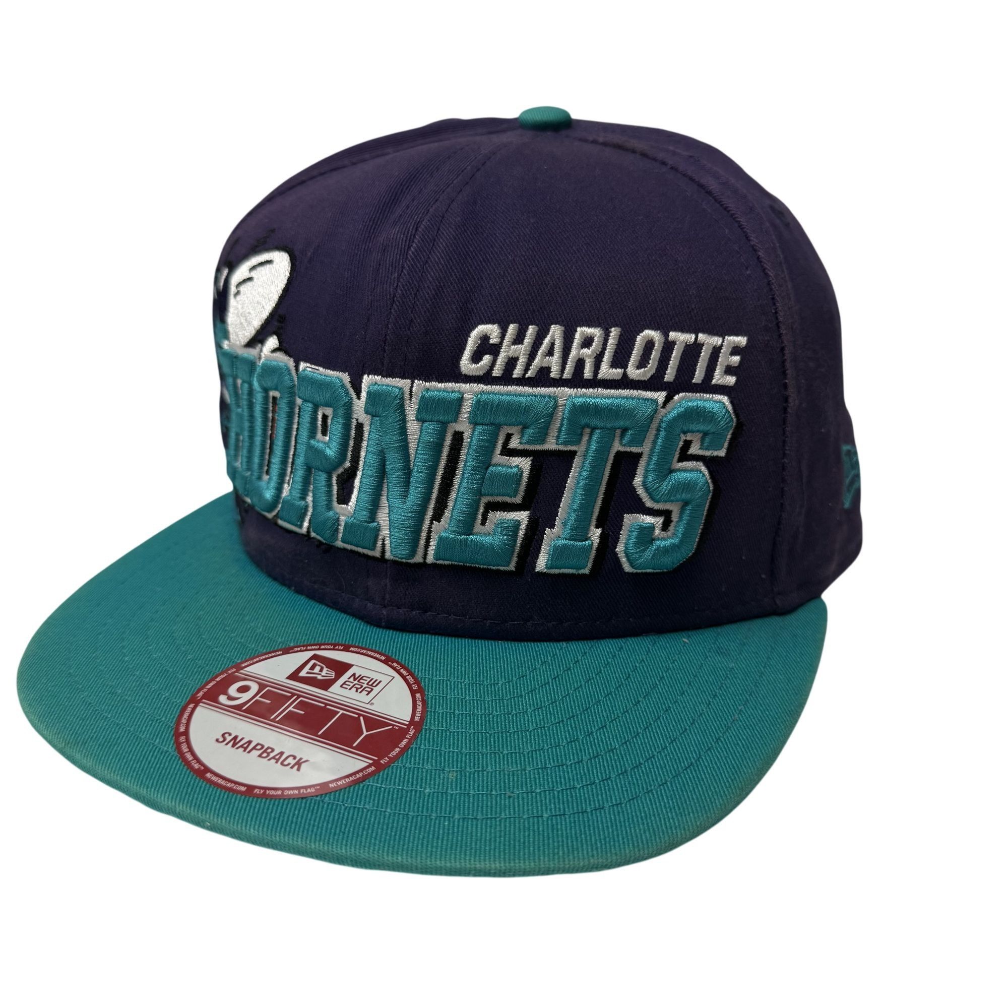 New Era Vtg New Era CHARLOTTE HORNETS Hat FIFTY 9 Embroidered Cap Size ONE SIZE - 11 Thumbnail