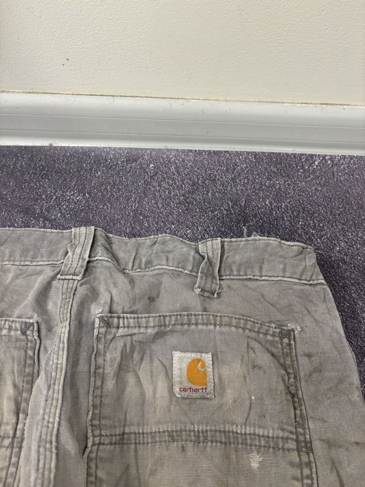 Carhartt Vintage Carhartt USA Distressed Gray Work Carpenter Pants Size US 32 / EU 48 - 7 Thumbnail