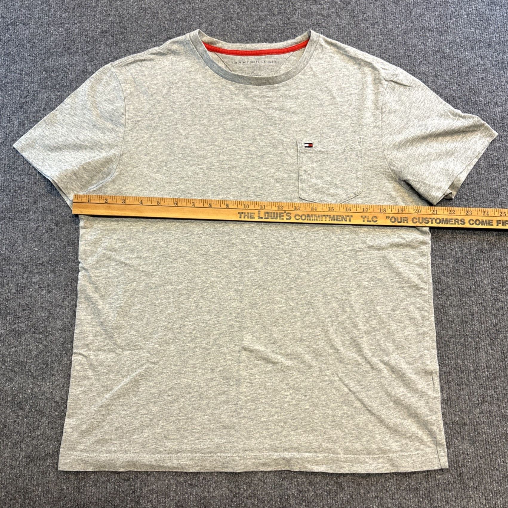 Tommy Hilfiger Tommy Hilfiger Men's Tee Gray Heather Pocket Tee Shirt M Threads: Tommy Hilfiger Tommy Jeans Logo Embroidered Size US M / EU 48-50 / 2 - 4 Thumbnail