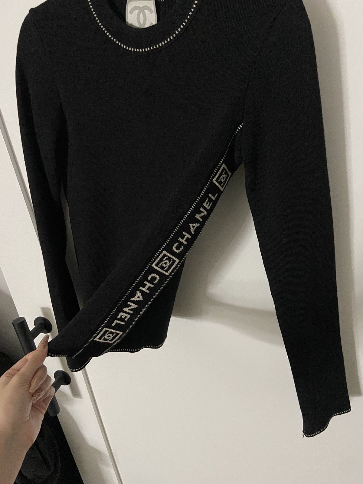 Chanel Vintage Chanel interlocking CC Longsleeve Pullover Size M / US 6-8 / IT 42-44 - 4 Thumbnail