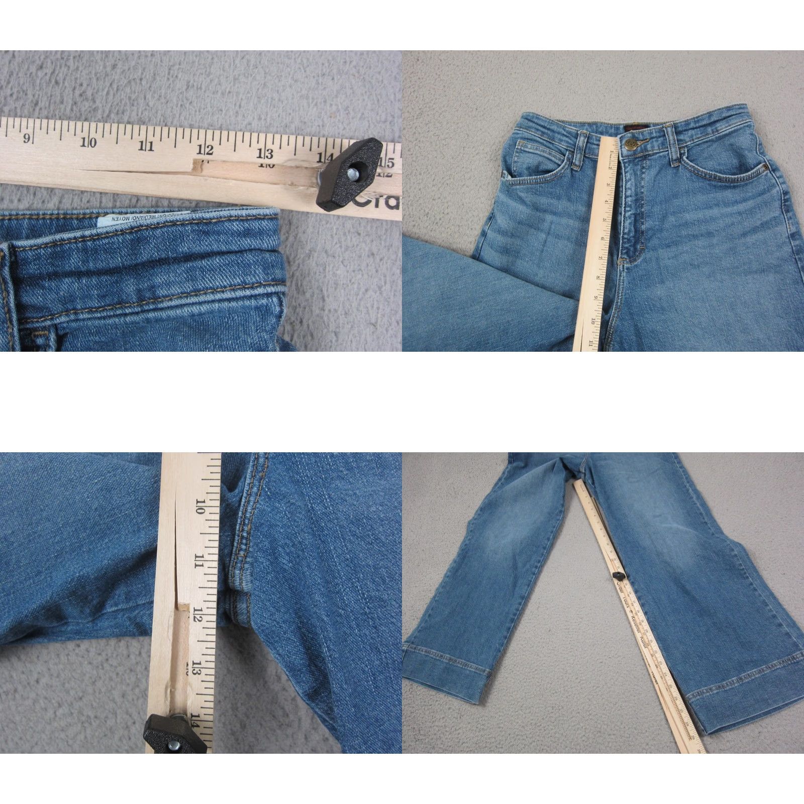 Lee LEE Jeans Womens 6 Medium Blue Denim Legendary Wide Leg Low Rise Baggy Loose Shirt Size 28" / US 6 / IT 42 - 8 Thumbnail